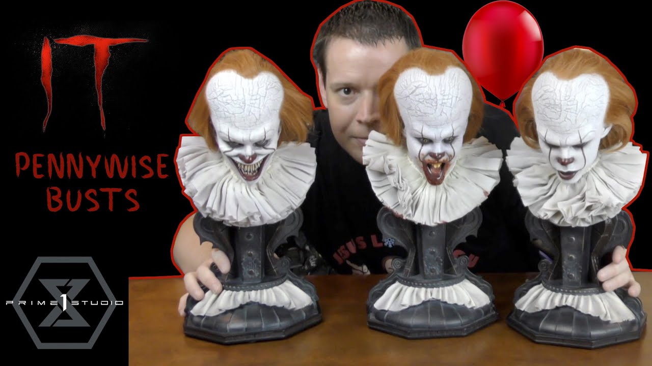PRIME 1 STUDIOS PENNYWISE BUST SET Review (Serious, Surprised,  Dominant) IT