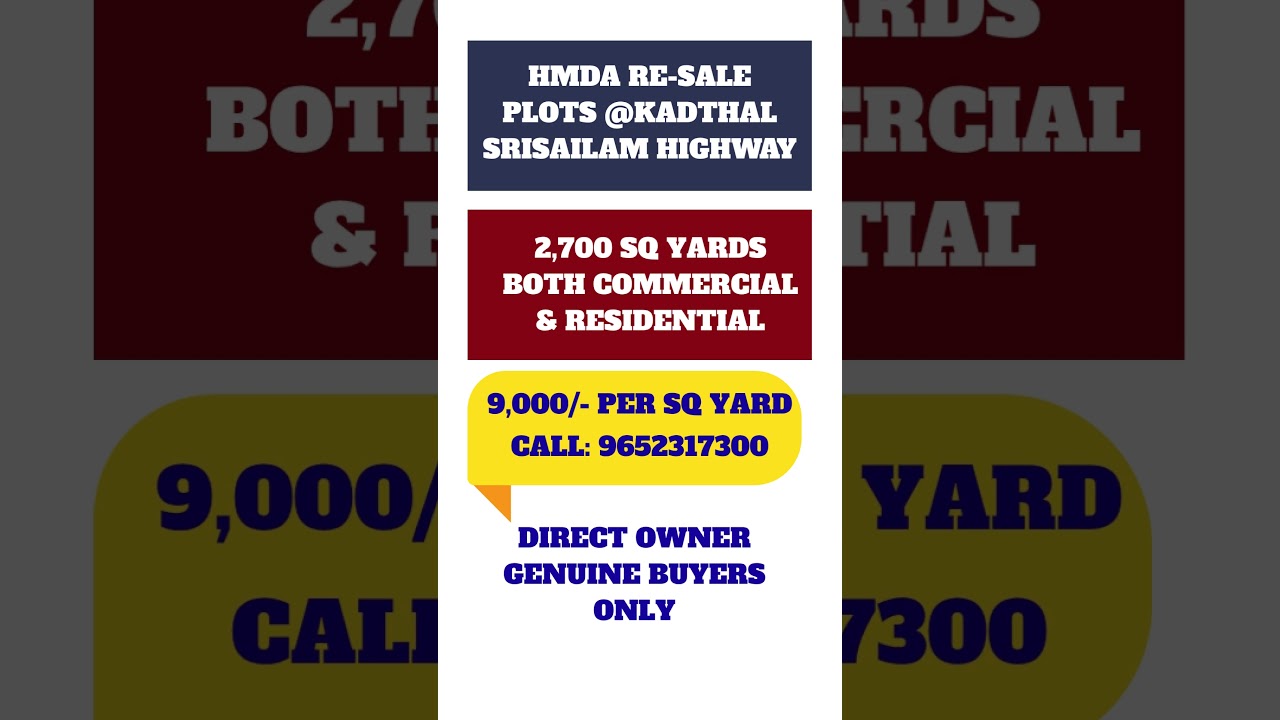 hmda resale plots for sale in kadthal srisilam highway, #chanceproperties #kadthal #openplots