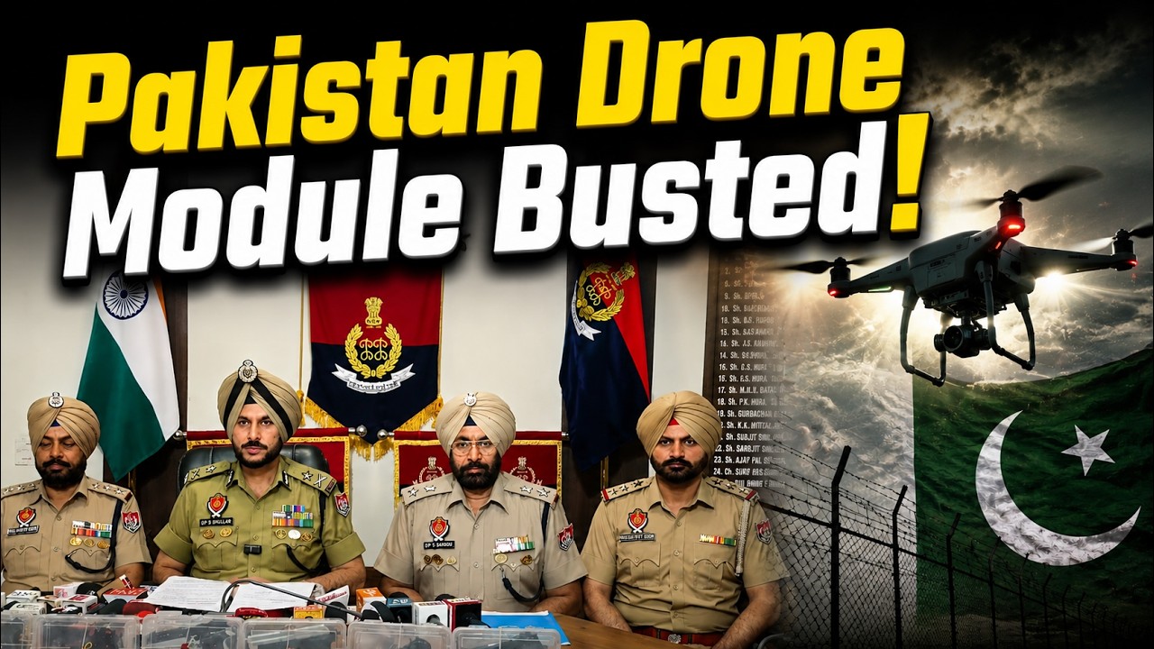 Amritsar Police Bust Pakistan-Linked Drone Arms Smuggling Module, 7 Pistols, 40 Live Cartridges