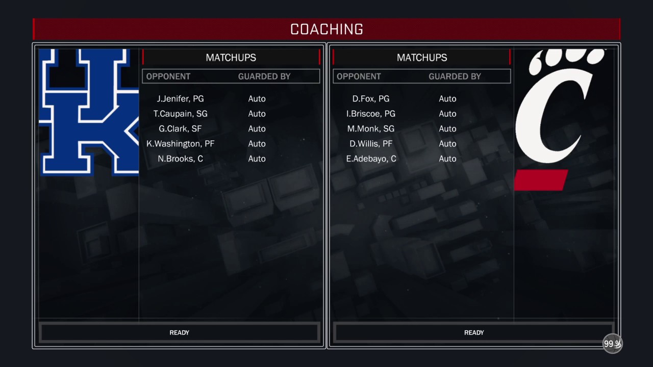 Kentucky Wildcats @ Cincinnati Bearcats NCAA2K17