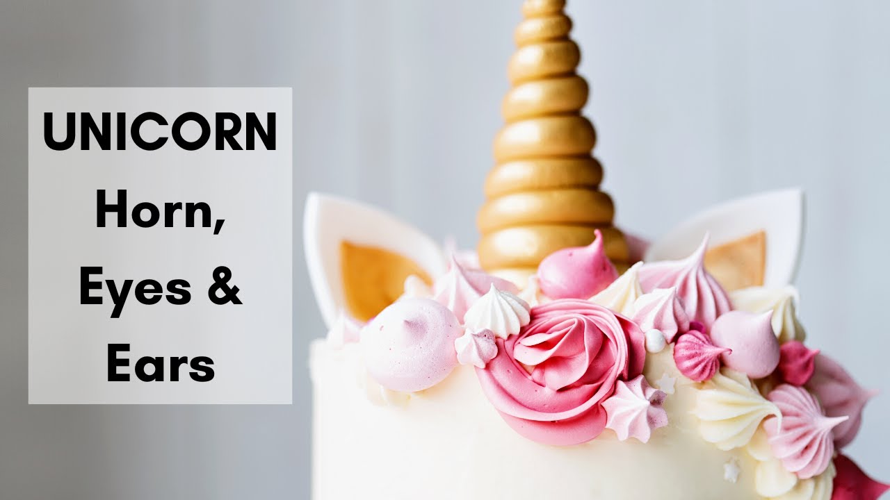 How to Make SIMPLE Edible Unicorn Horns, Ears and Eyes for Beginners and Pros! (EASY!)