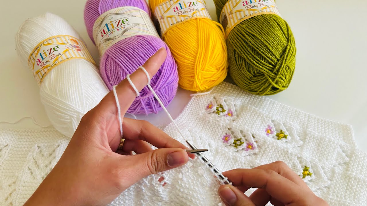 İŞLEMELİ TEK PARÇA BEBEK YELEĞİ💛#babyknitting #crochet #knitting #kolayörgümodeli
