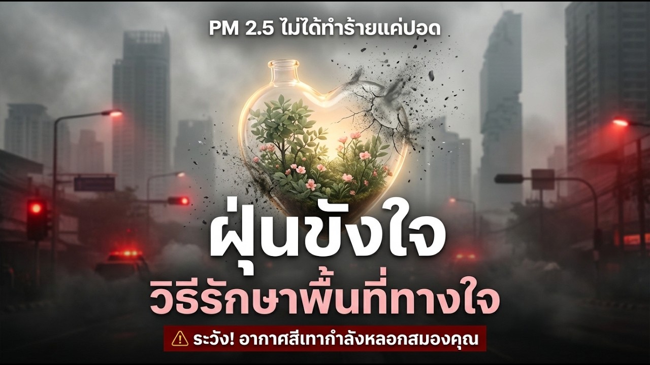 ทำไมฝุ่น PM 2.5 ถึงทำให้คุณ 'หมดไฟ' (และวิธีทวงคืนพื้นที่ใจในวันที่ฟ้าสีเทา)
