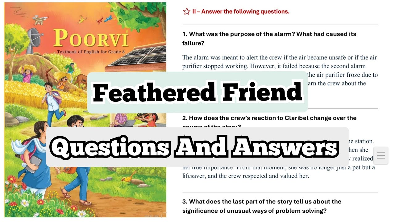 Feathered Friend - Questions And Answers | Class 8th English (Poorvi) | Unit 5 | CBSE 2025-26