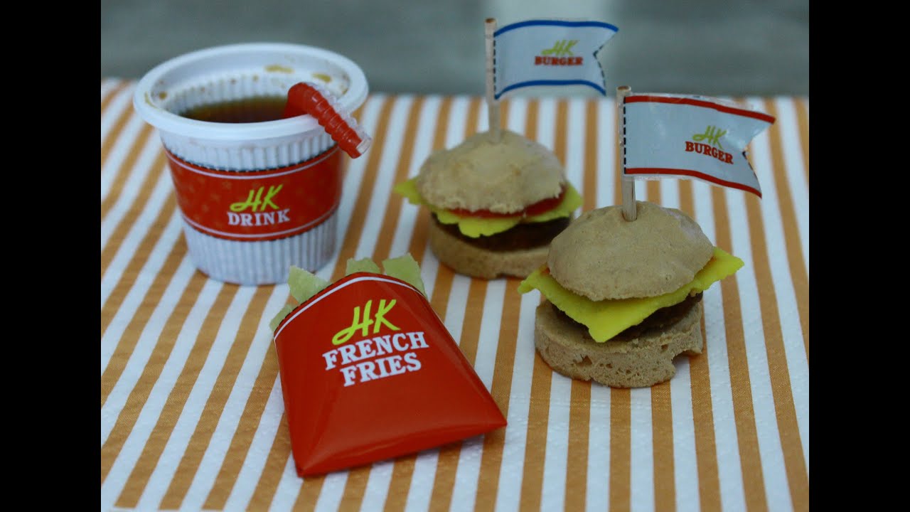 Como Fazer Mini Hamburgers kit , Comida em miniatura.