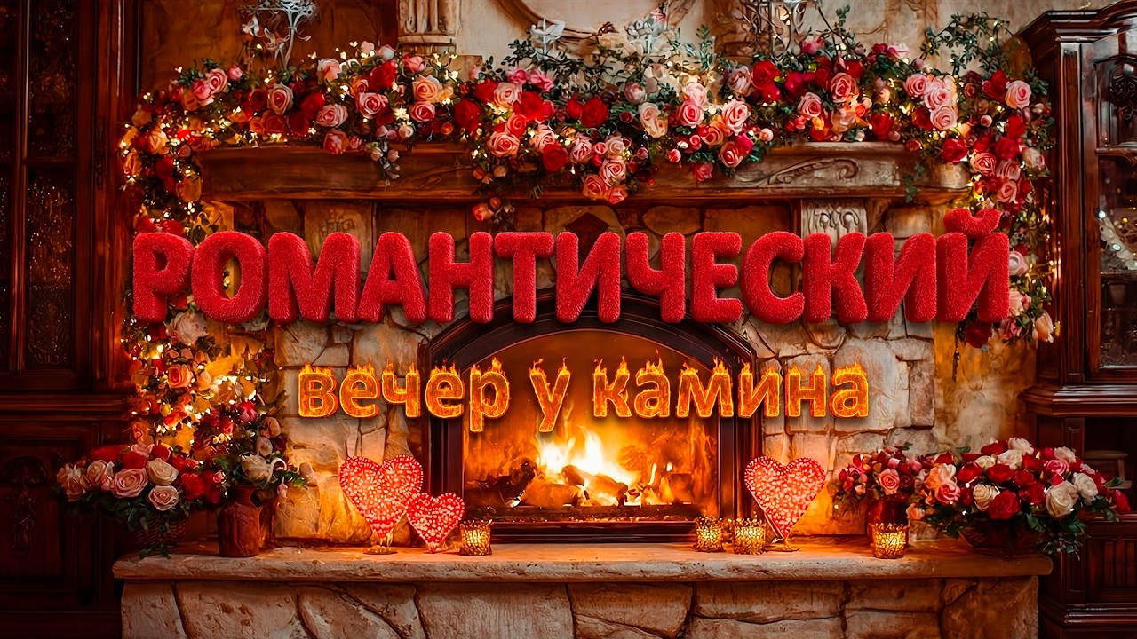 Романтический вечер у камина в интимной обстановке 🔥🪵 Треск дров и релакс для влюбленных! ❤️🌹