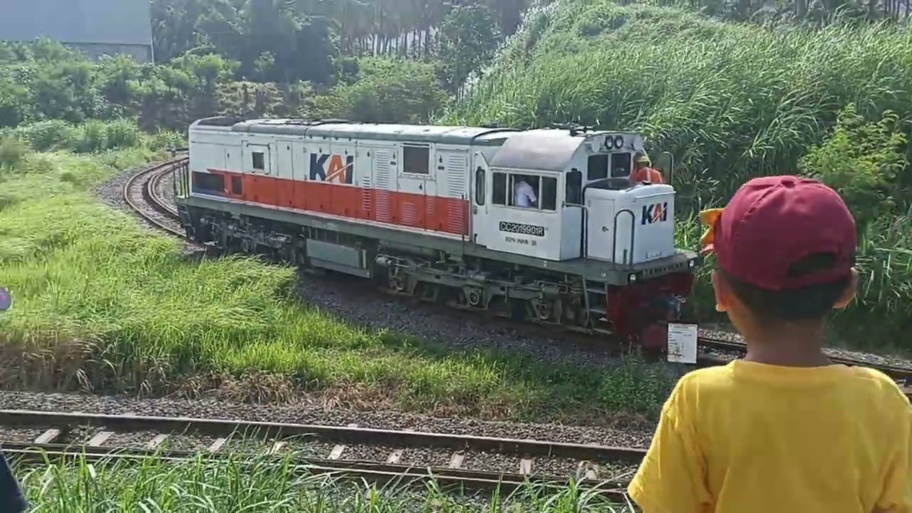 Perlintasan segitiga Kereta api di stasiun Ketapang 