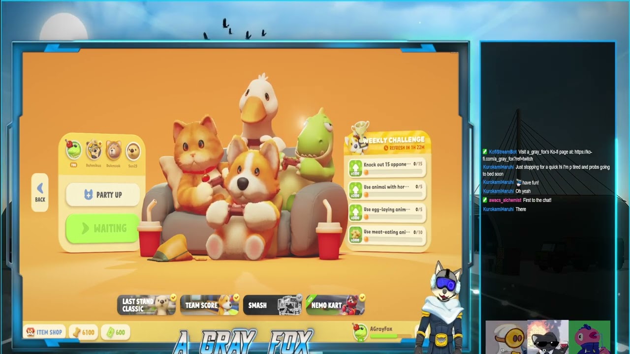 Playing some Party Animals with @duhmikus