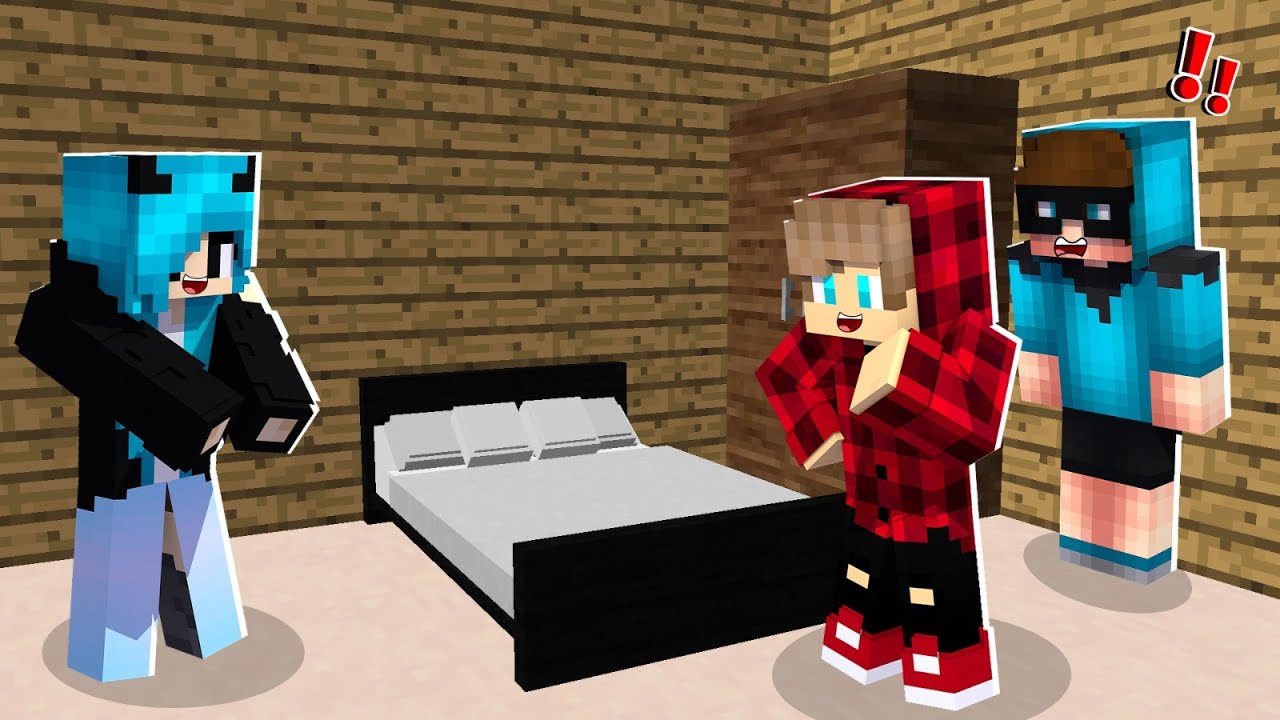 KIZ KARDEŞİM VE SEVGİLİSİNİ GİZLİCE İZLEDİM -Minecraft
