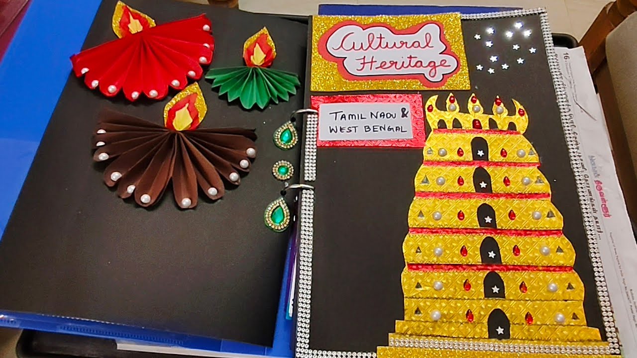 Art integrated project on cultural heritage of Tamil Nadu and West Bengal - grade 5