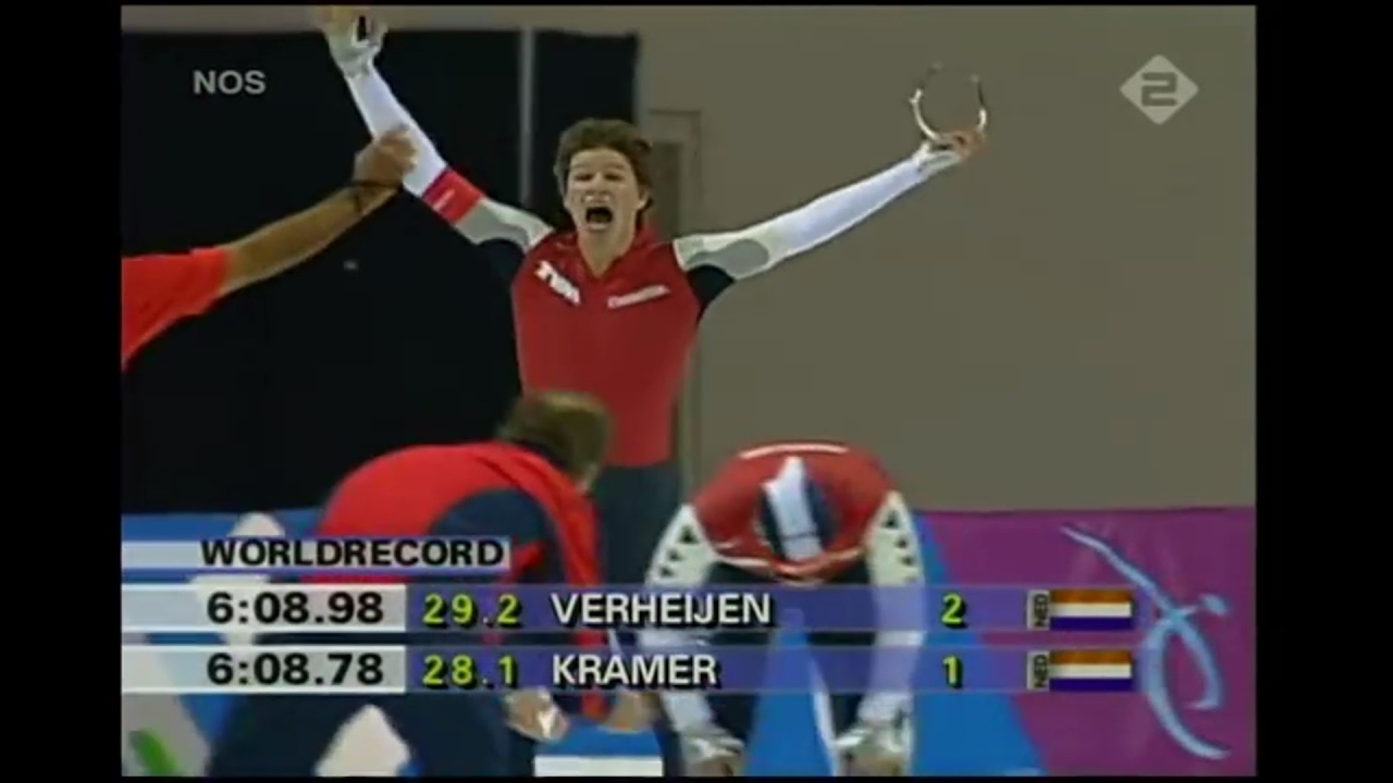 Sven Kramer 5000m - 6:08.78 (WR) Salt Lake City 2005