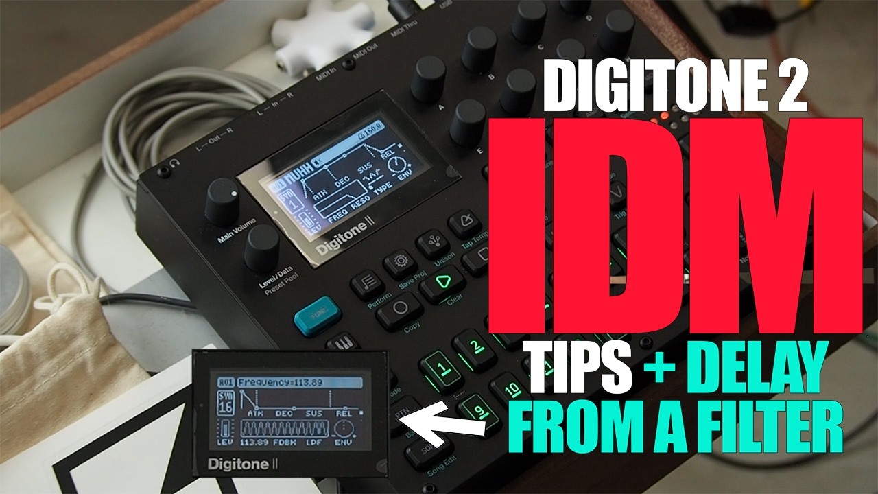 Digitone 2 IDM Tips - Making a Delay From a Filter, Sound Design Tutorial
