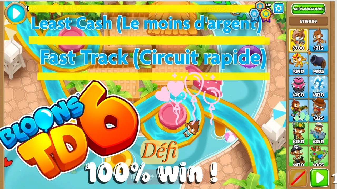 Gagnez facilement le défi : Le moins d'argent et circuit rapide defi (Parc aquatique)