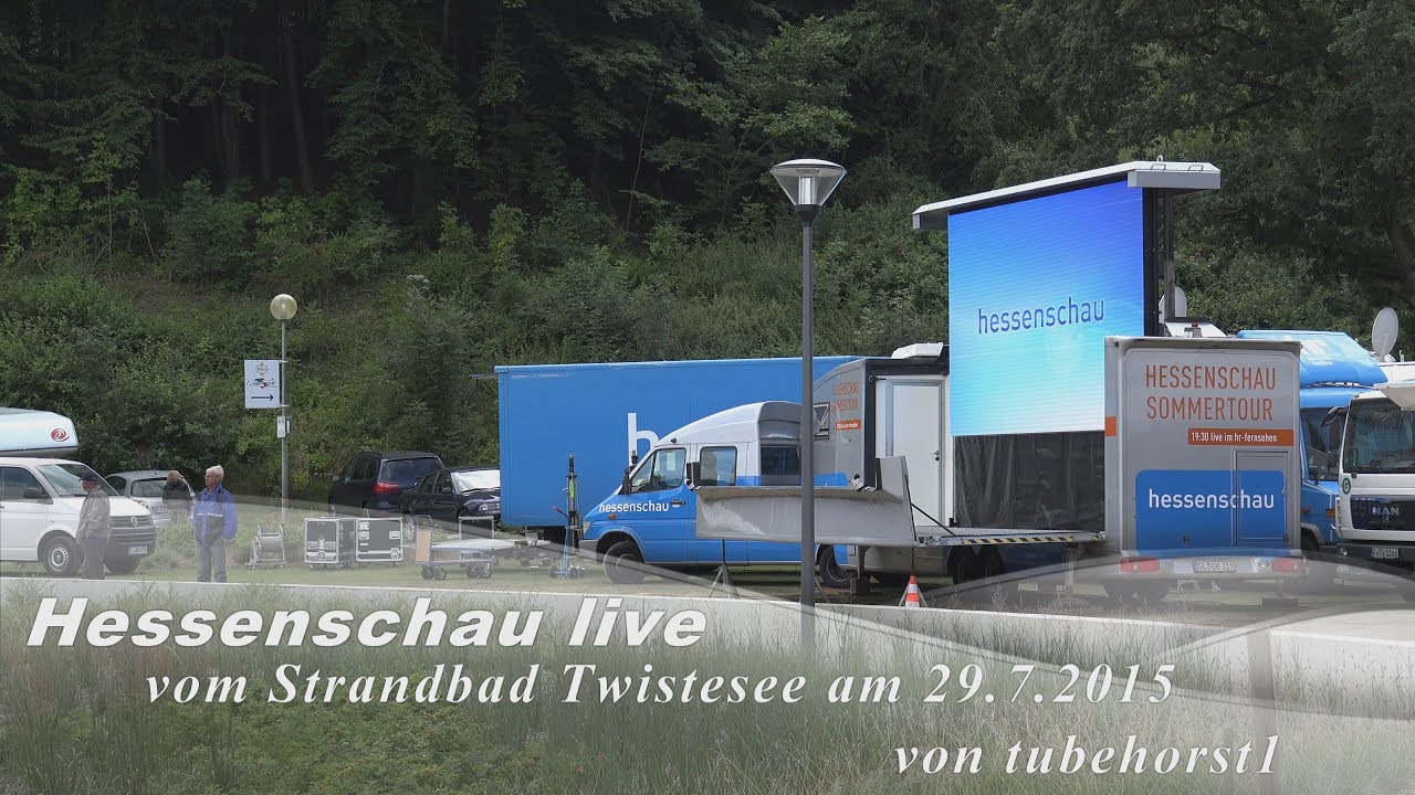 Hessenschau live vom Strandbad Twistesee am 29. 7. 2015 in 4K,  von tubehorst1