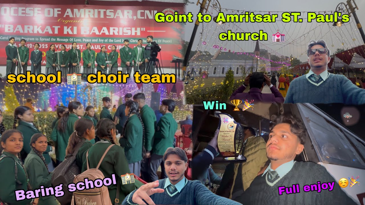 Going to Amritsar st. Paul church 💒 for singing 🎶 with choir team 🫂❤️ Baring school batala vlog