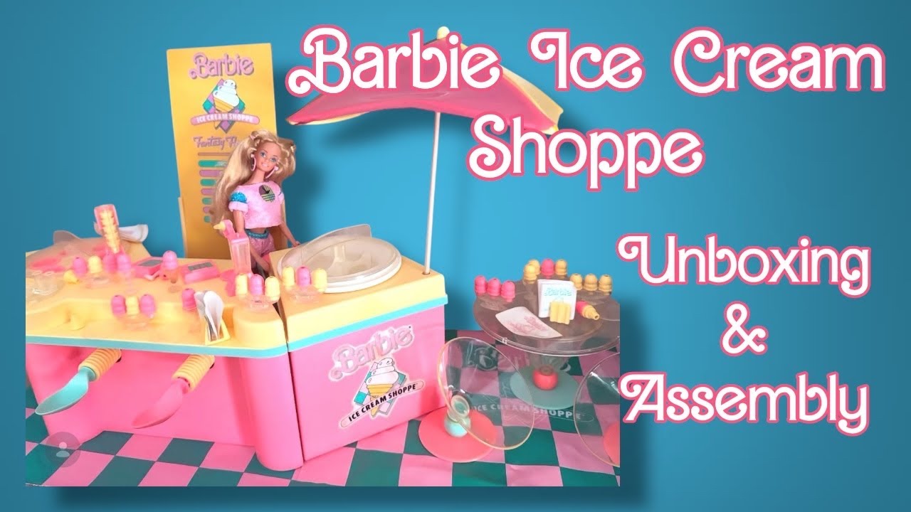 Unboxing and Assembling the 1987 Barbie Ice Cream Shoppe 