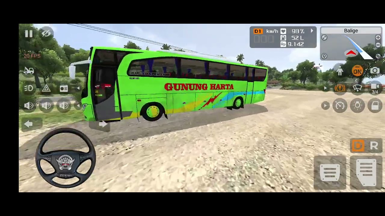 GAME BUSSID NYOBAIN BUS GUNUNG HARTA 
