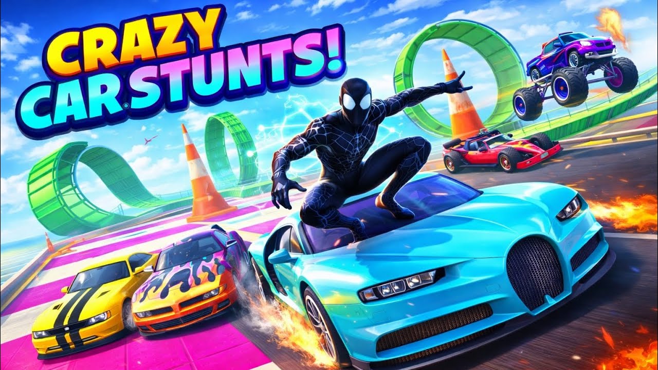 🚀 Fastest Cars on Sky Track | Extreme Car Stunt Gameplay