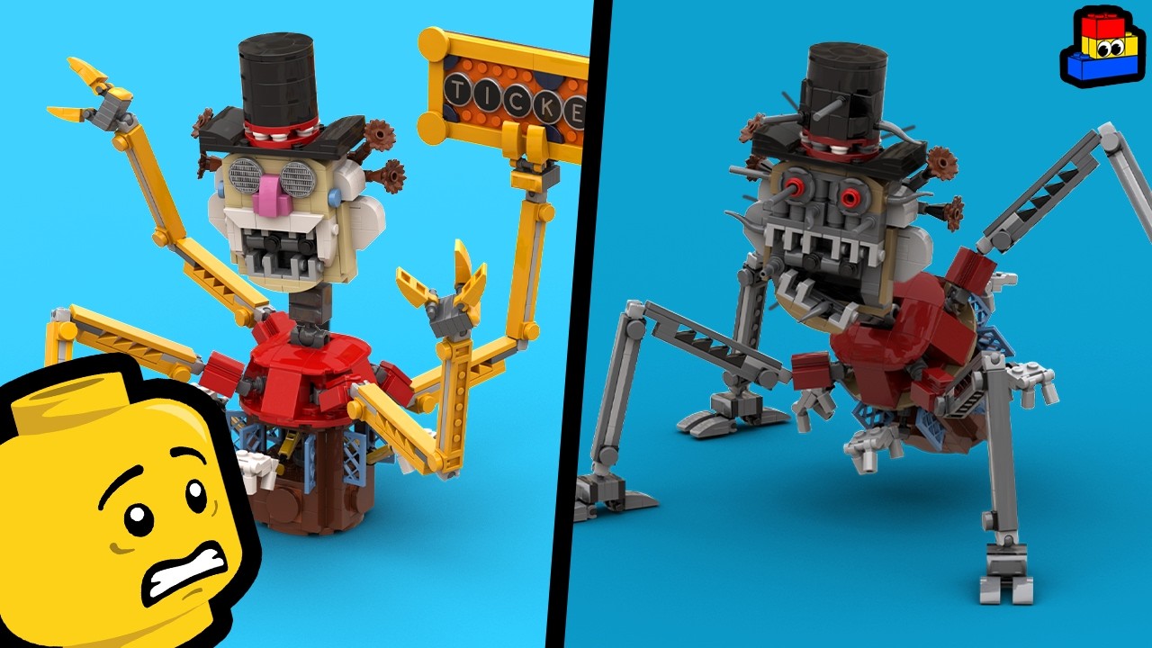 LEGO FNAF: Building Big Top Normal and BUSTED (Noob / Pro / Hacker) - Secrets of the Mimic