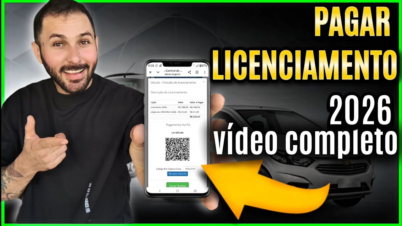 COMO PAGAR o licenciamento 2026 PELO CELULAR (passo a passo, v&iacute;deo completo)