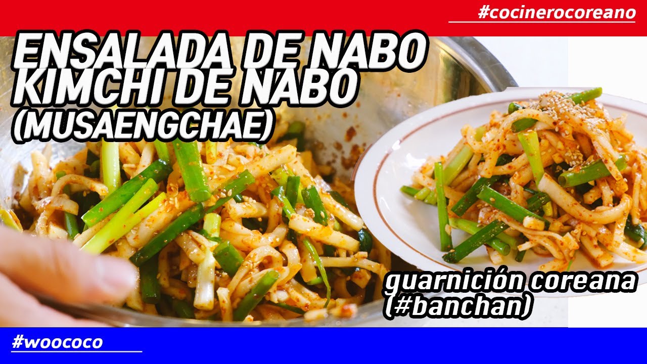 KIMCHI DE NABO l 무생채 l COMIDA COREANA l COCINERO COREANO l RECETA FÁCIL l ESTILO COREANO