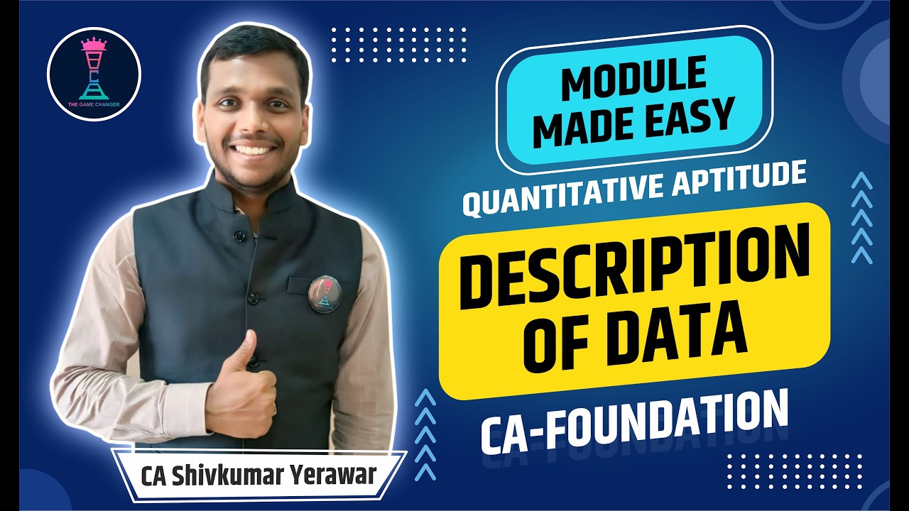 Statistical Description of Data | Module Additional Question Bank Solved |Statistics | CA Foundation