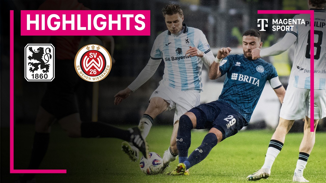 TSV 1860 München - SV Wehen Wiesbaden | Highlights 3. Liga | MAGENTA SPORT