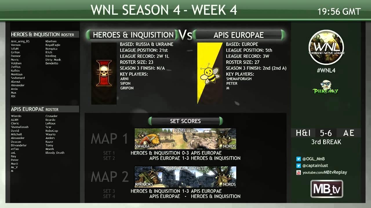 [WNL4] Week 4 | Heroes & Inquisition vs Apis Europae #WNL4