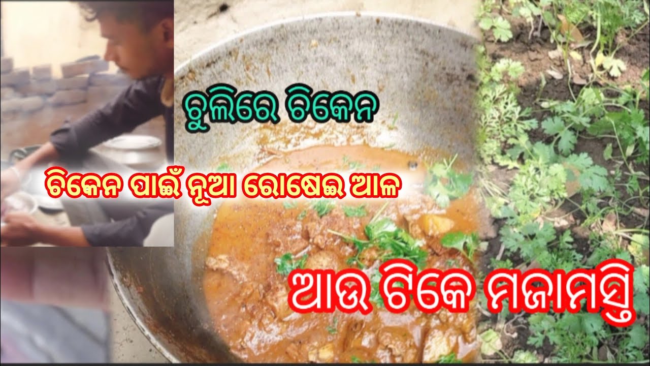 ଚୁଲିରେ ଚିକେନ ତିଆରି କଲେ ନୁଆ ରୋଷେଇ ଆଳ #villagelife #longvideo 
