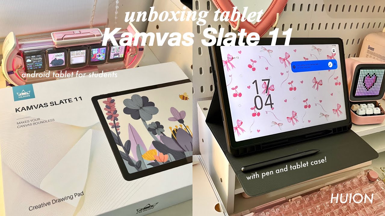 Unboxing Android Tablet for Students ✨⭐️ HUION Kamvas Slate 11 (with 128GB + 8GB RAM)