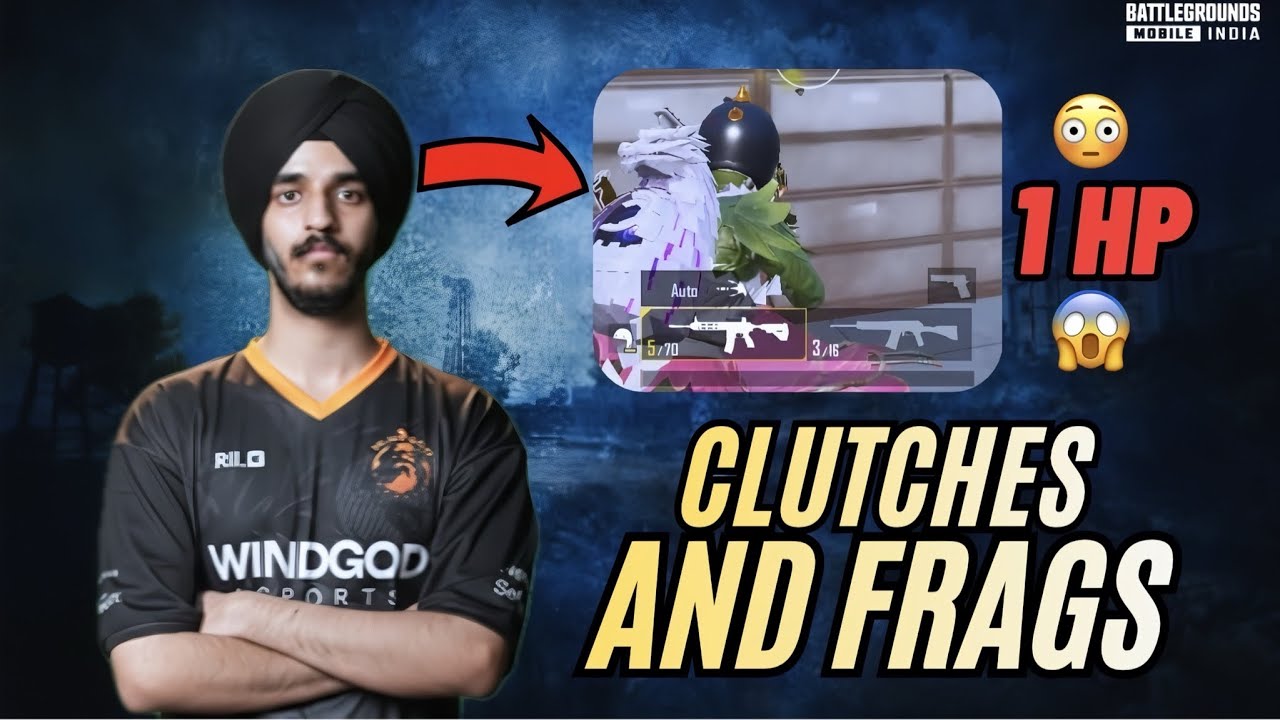 BEST CLUTCH PLAYER OF INDIA?😳🤯 | FRAGS & CLUTCHES✨ | WindGodAPS🔥#bgmi #bgmihighlights #bgmigameplay 