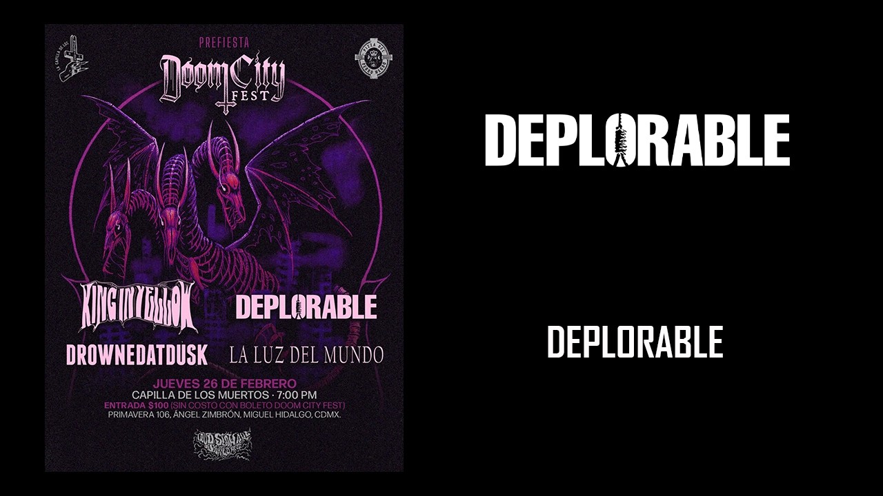 Deplorable - Prefiesta Doom City Fest - 26 Feb 2026
