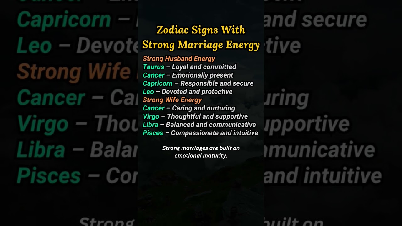When Zodiac Signs Carry Pure Marriage Energy 