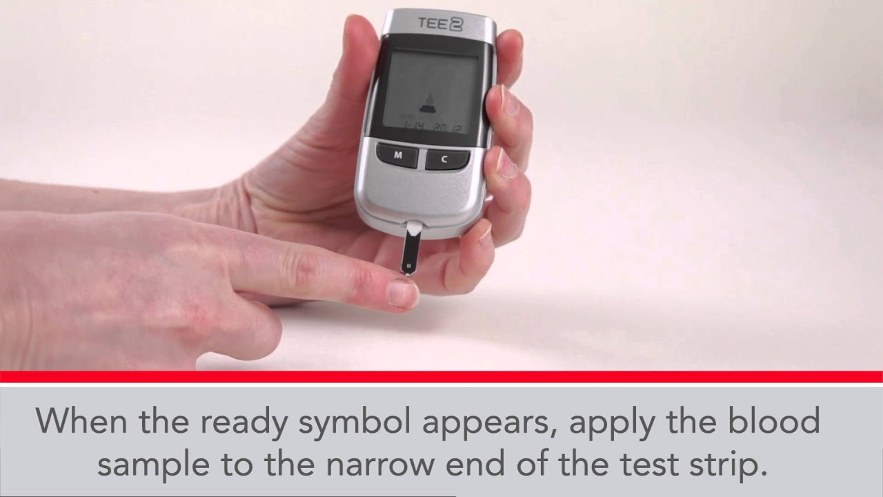 TEE2 blood glucose meter &ndash; how to perform a test