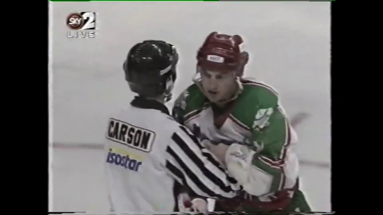 Phil Butler Spears Shannon Hope / Hope goes after Butler B&H Cup Final 1994