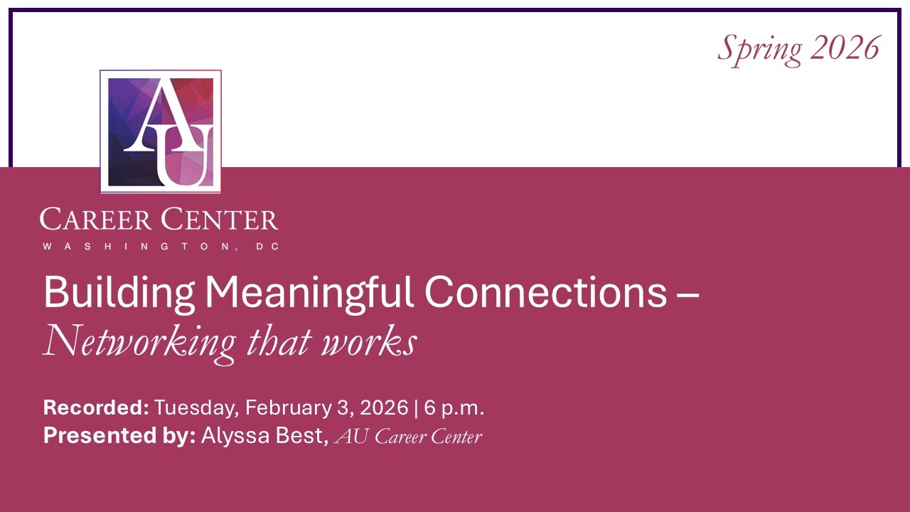 Spring 2026 - Building Meaningful Connections: Networking that works
