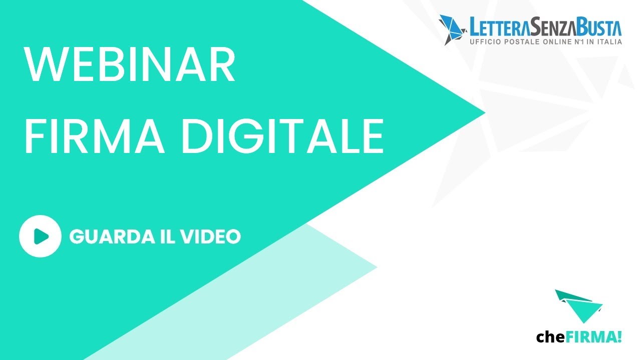 Webinar Firma Digitale: i vantaggi della formula Pay per Sign della Firma Digitale cheFirma!