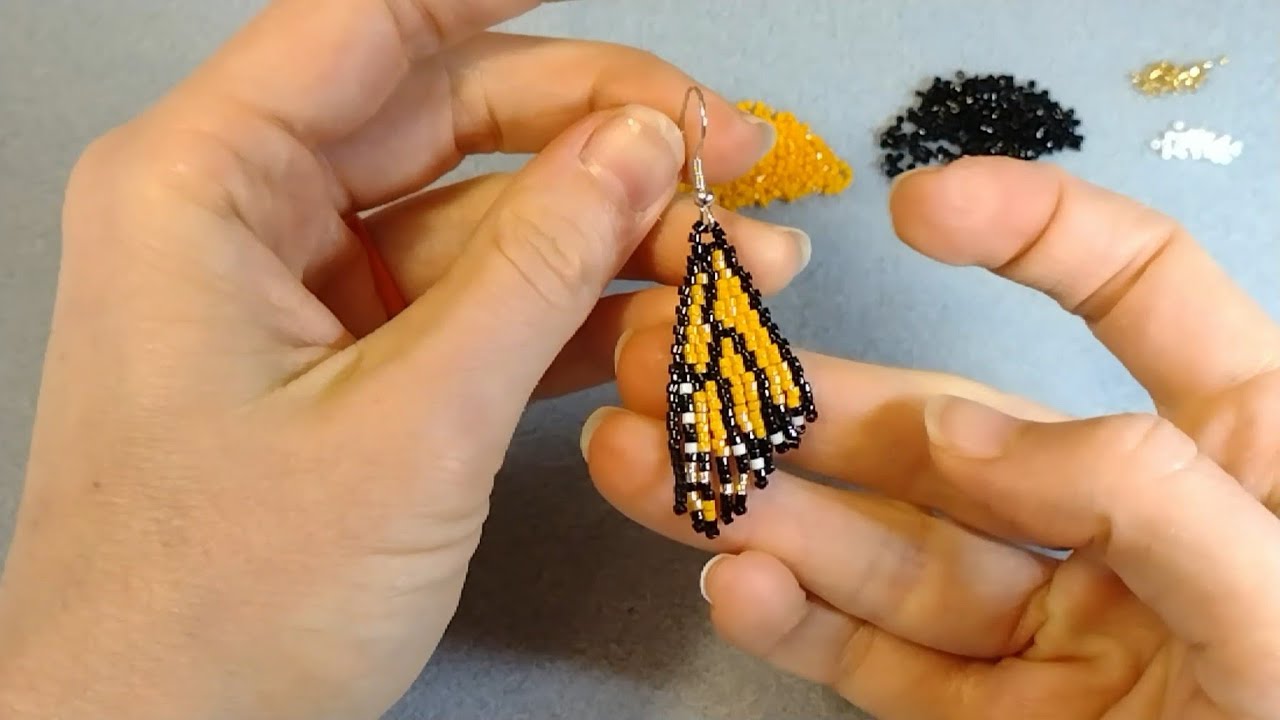 Monarch Wing Tutorial - Bead Weaving Earrings