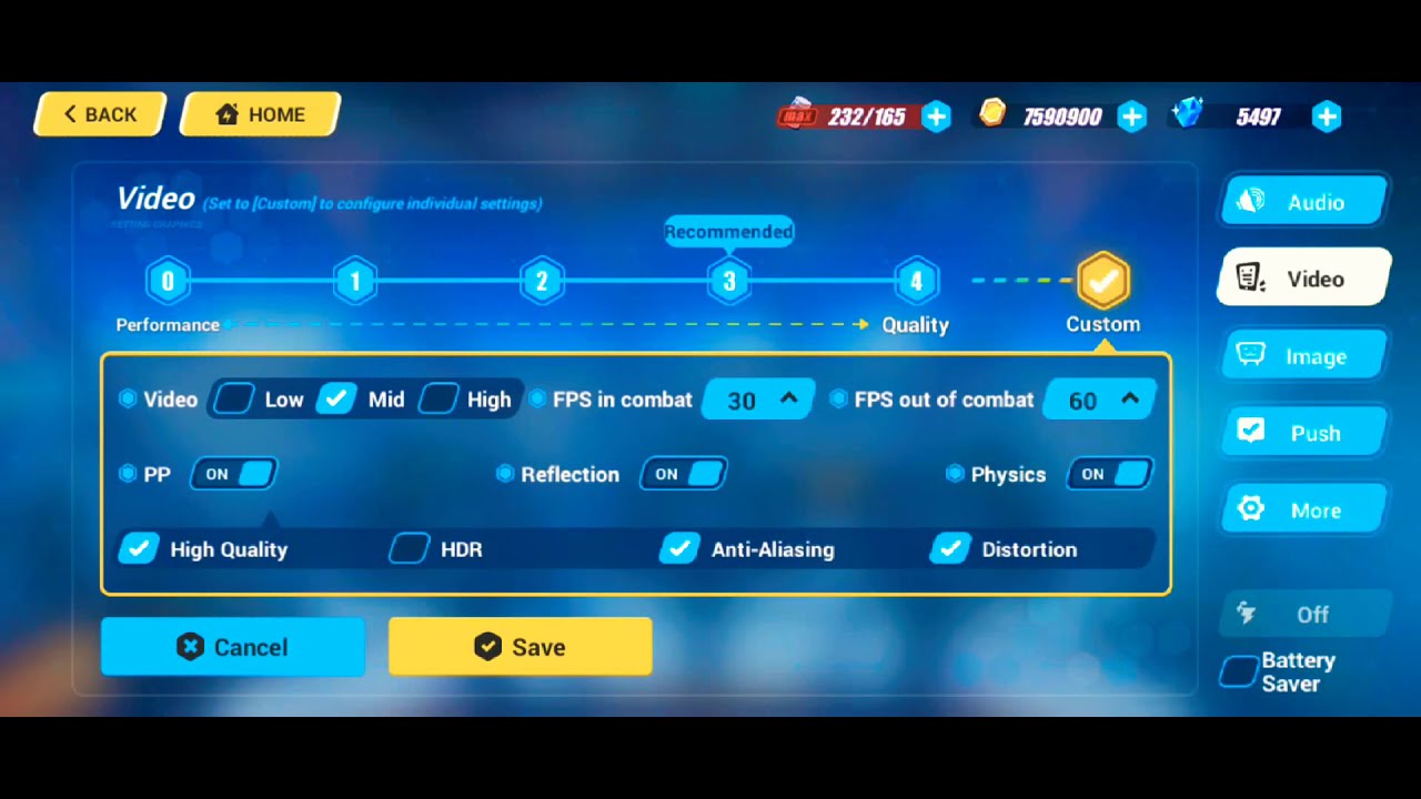 HONKAI IMPACT 3RD - Samsung Galaxy A70 (A705MN) 2nd Performance Test