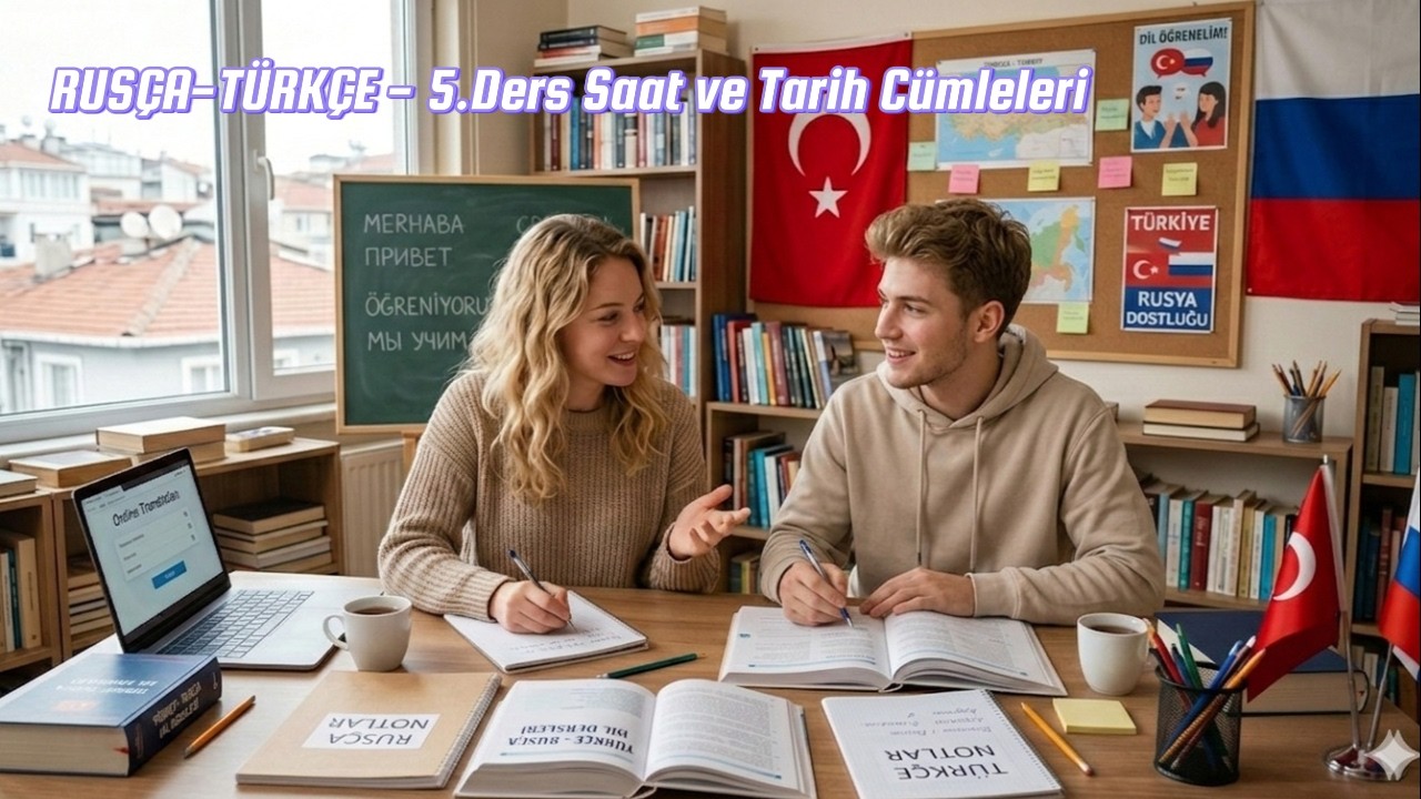 Rusça Saat ve Tarih Cümleleri| Ders 5 | Türkçe Okunuşlarıyla Rusça #rusça #rusçaöğren #rusçadersleri