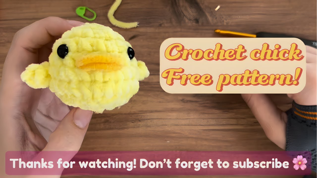 Crochet Chick Free Pattern ! Quick , Easy and beginner friendly | Civciv örgü tarifi hızlı ve kolay!