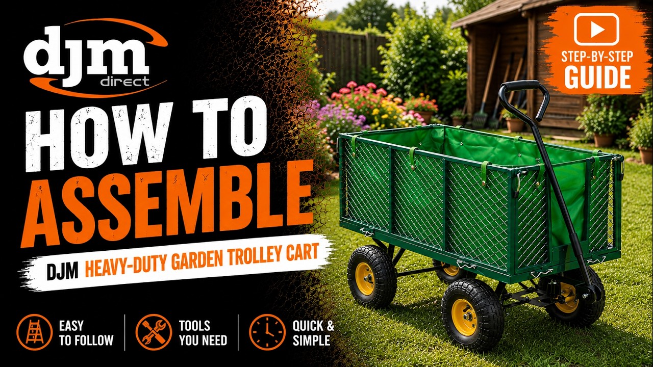 DJM1845 Green Fixed Garden Cart Assembly Instructions