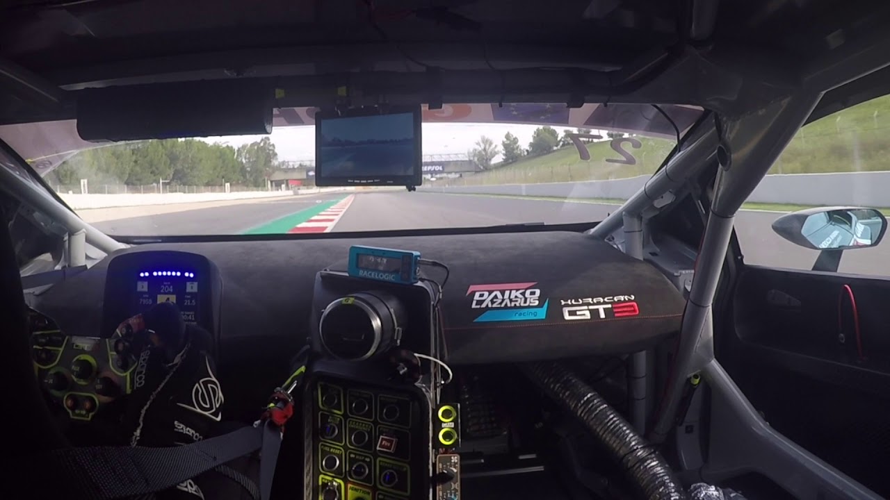 Lamborghini Huracán GT3 OnBoard Barcelona Qualifying Lap 1.43.496 with Fabrizio Crestani