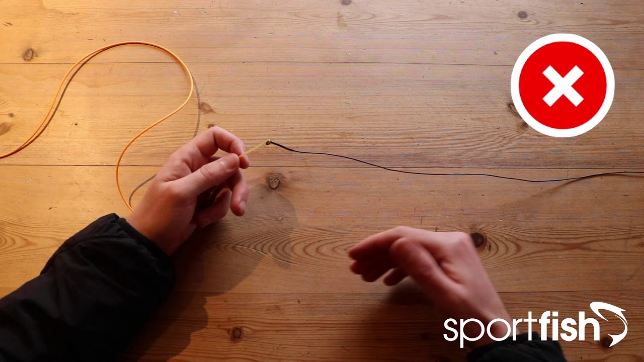 How to correctly attach a fly line to a sinking tip or polyleader