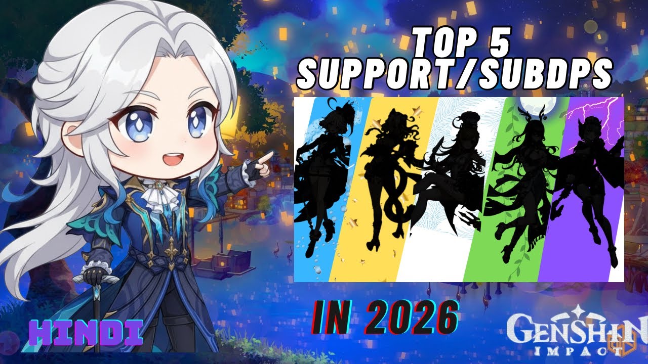 TOP 5 Sub DPS & Support Characters in Genshin Impact | MUST BUILD Units in 2026! #genshinimpactindia