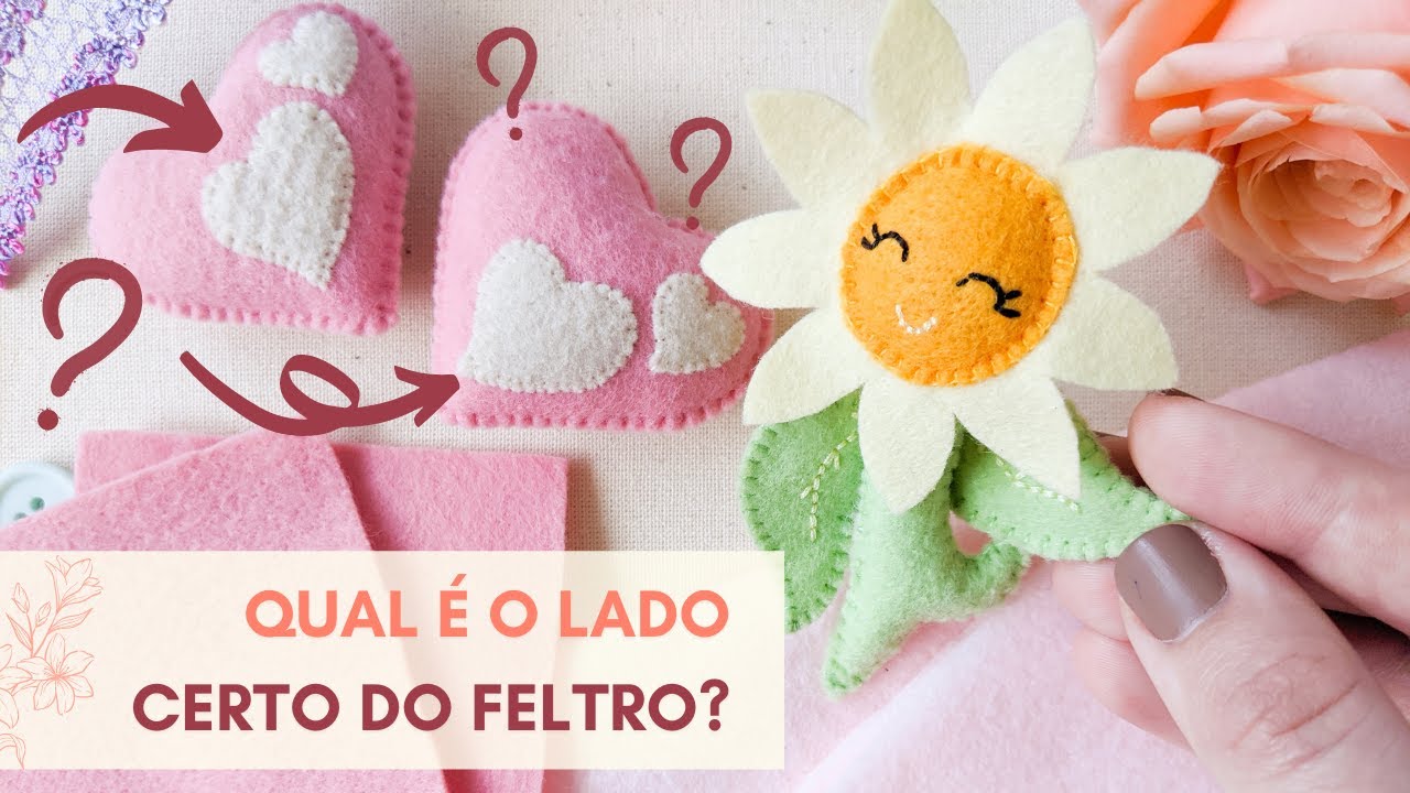 QUAL É O LADO CERTO DO FELTRO? TEM LADO AVESSO? UM LADO FORMA MAIS BOLINHAS? | Artesanato em feltro