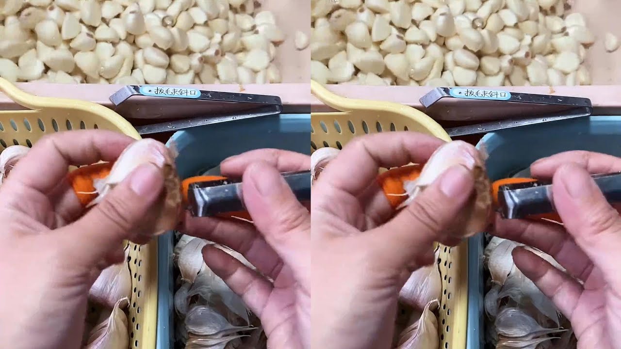 Immersive Garlic Peeling ASMR &ndash; Satisfying and Relaxing Garlic Peeling Sounds#Decompression