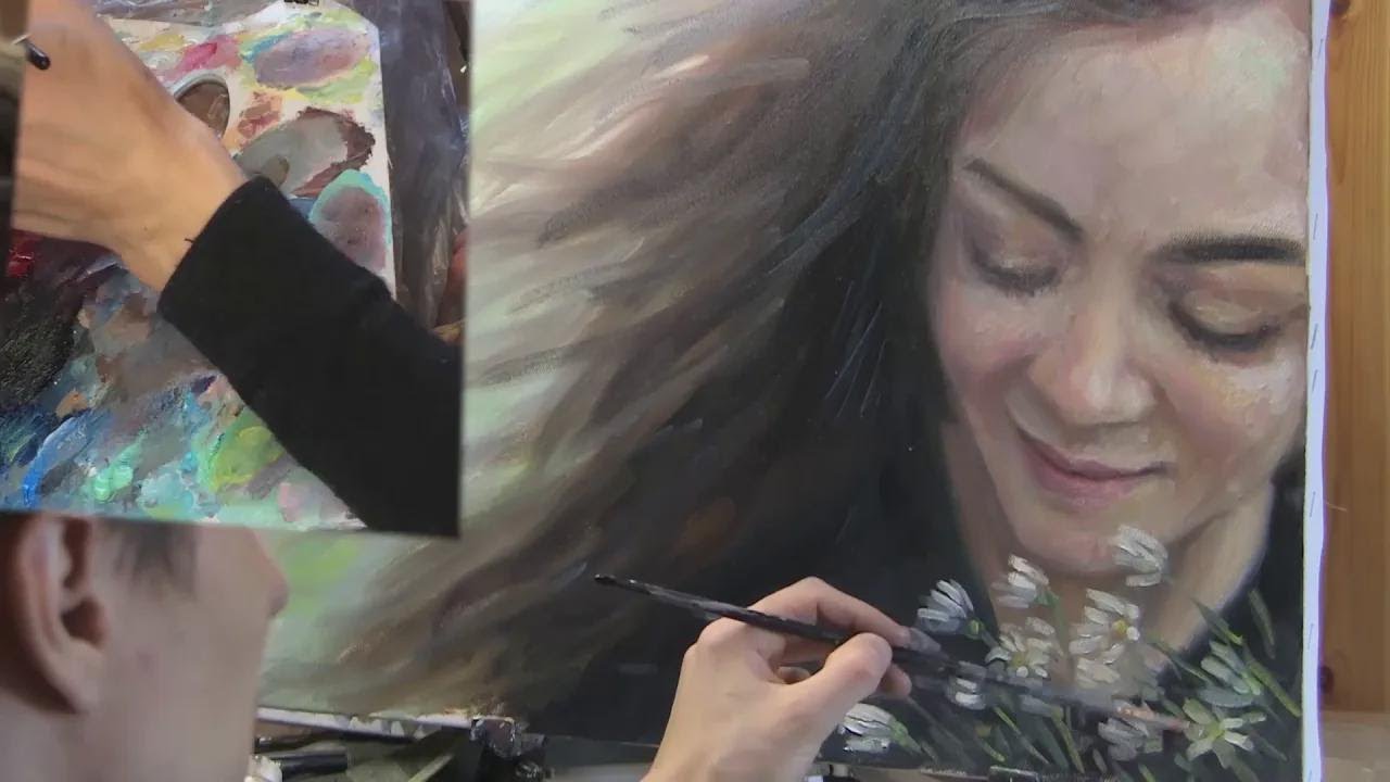 How to Paint a Girl with Daisies in Oils – Step-by-Step Tutorial for Beginners