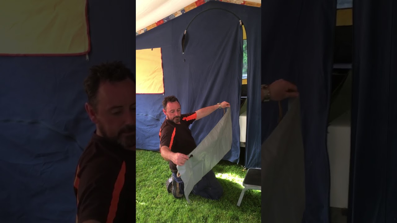 Setting up a trailer tent (Conway classic) 2000 pt 16