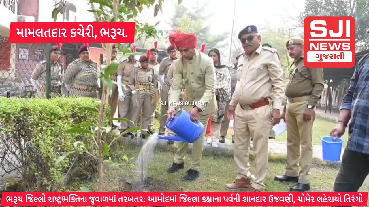 ભરૂચ જિલ્લો રાષ્ટ્રભક્તિના જુવાળમાં તરબતર: આમોદમાં જિલ્લા કક્ષાના પર્વની ઉજવણી, ચોમેર લહેરાયો તિરંગો